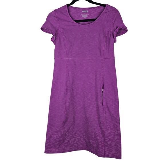Duluth Trading Co XS Purple NoGA Stretch Dress Active Short Sleeve Comfort - Picture 1 of 3